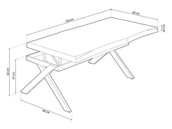 Mesa de centro elevatória Xena Fit
