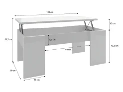 Mesa de centro elevatória Vita