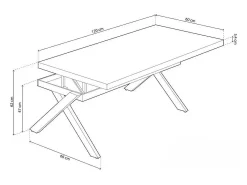 Mesa de centro elevatória Xena Fit