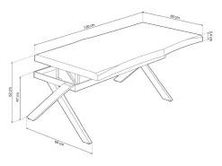 Mesa de centro elevatória Xena Fit
