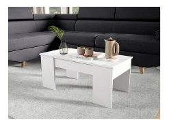 Mesa de centro elevável Artik branca (mate) 45-56x100x50 cm