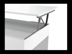 Mesa de centro elevável Artik branca (mate) 45-56x100x50 cm