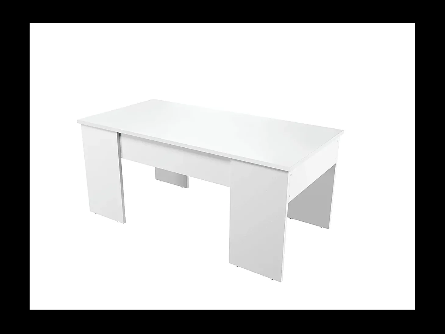Mesa de centro elevável Artik branca (mate) 45-56x100x50 cm