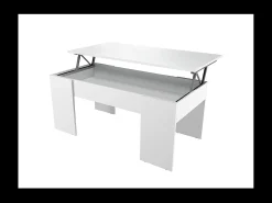 Mesa de centro elevável Artik branca (mate) 45-56x100x50 cm