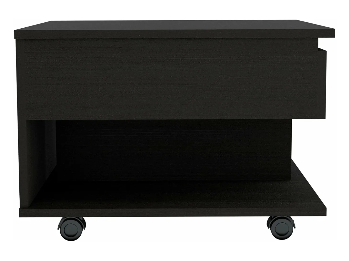 Mesa de centro elevável Luanda, com rodízios, 38.86 cm X 54.86 cm X 49.78 cm , Preto