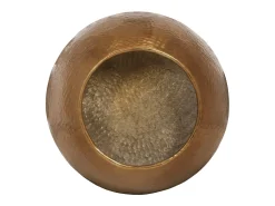 Mesa de centro em alumínio martelado Ø 50x30 cm bronze PT310249