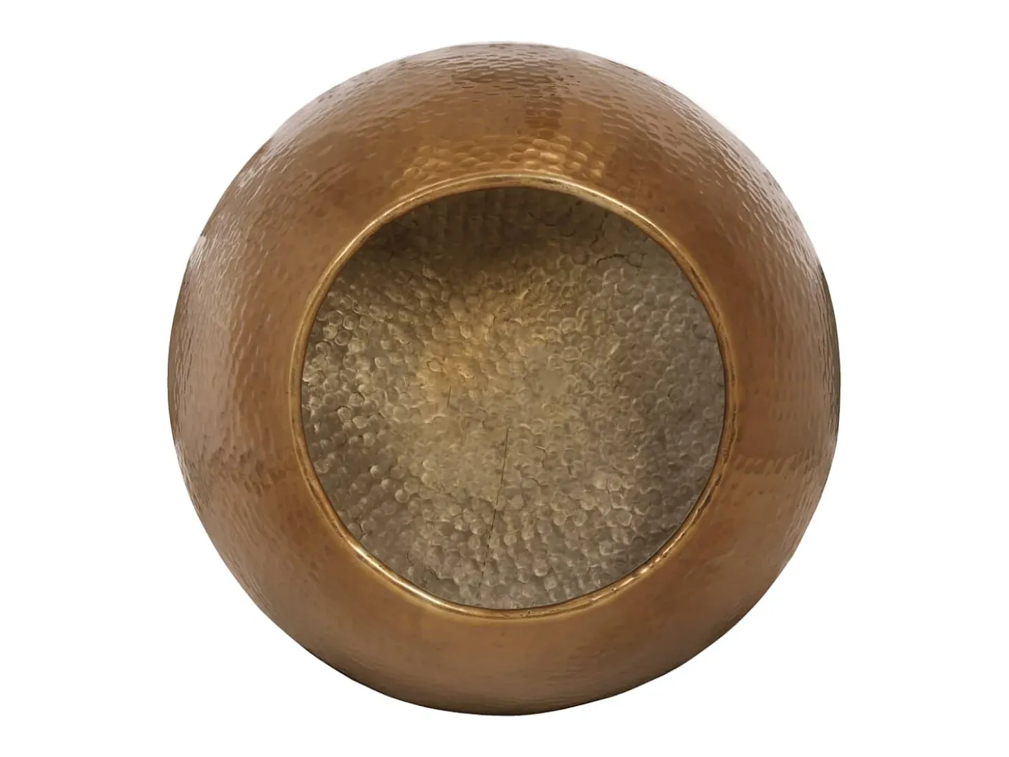 Mesa de centro em alumínio martelado Ø 50x30 cm bronze