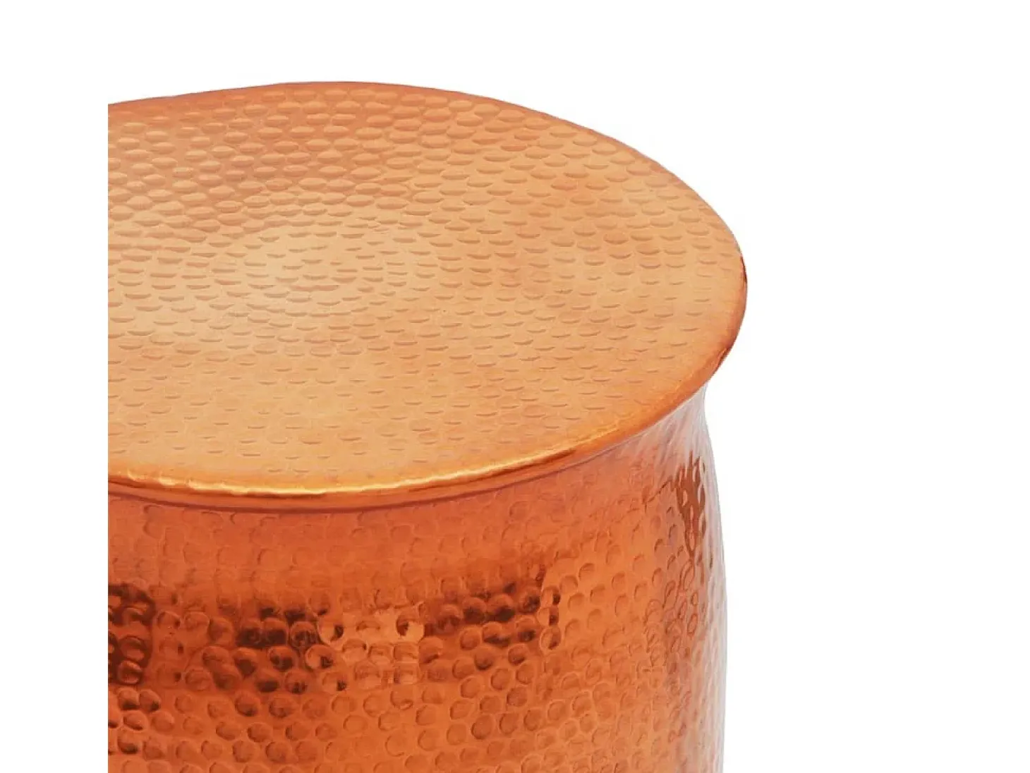 Mesa de centro em alumínio martelado, cor de latão/cobre PT804921