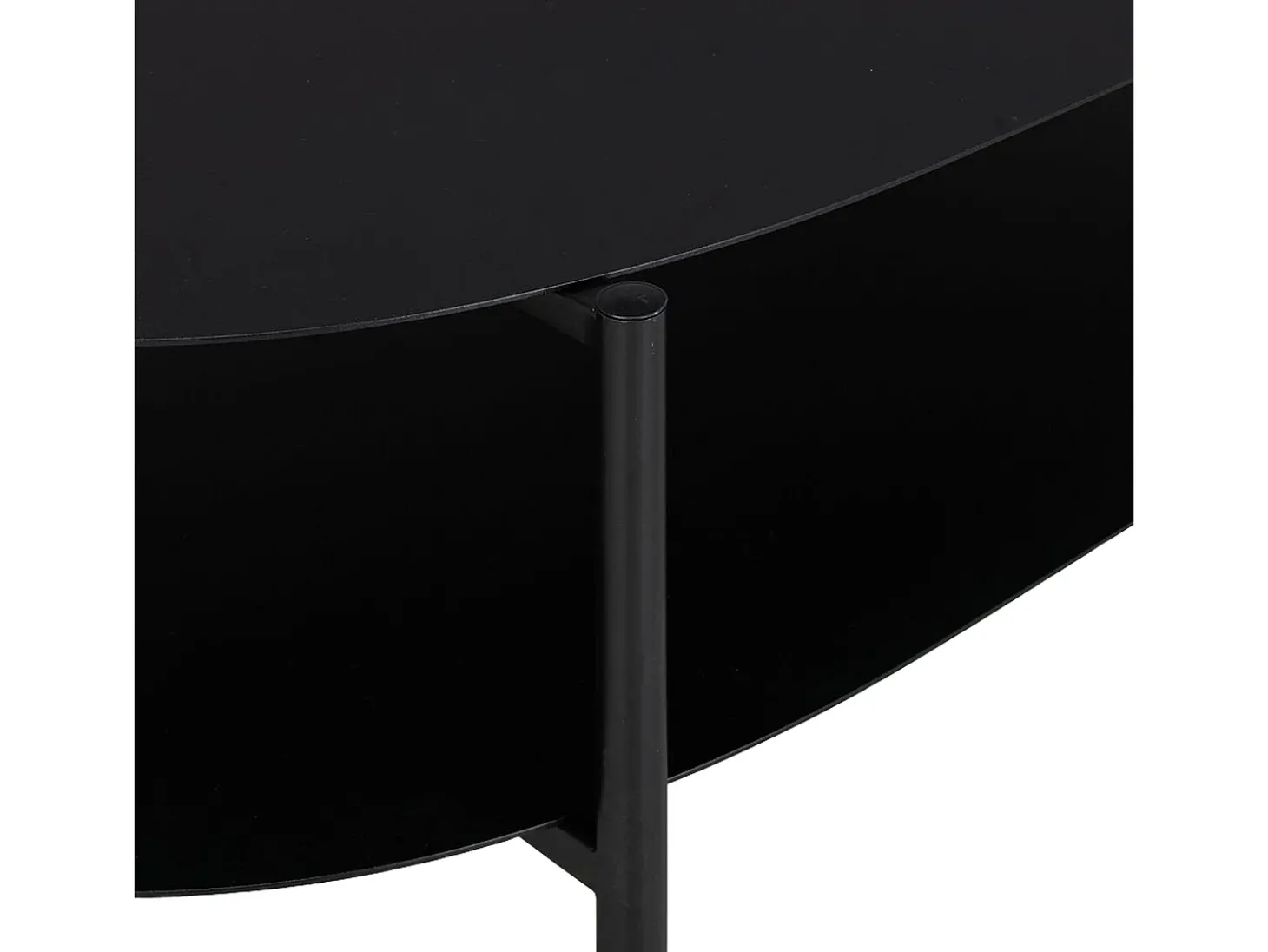 Mesa de centro em aço 112 x 62 x 41 cm preto fosco 03_0008436