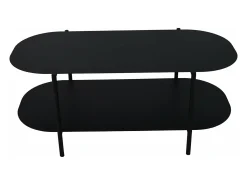 Mesa de centro em aço 112 x 62 x 41 cm preto fosco 03_0008436