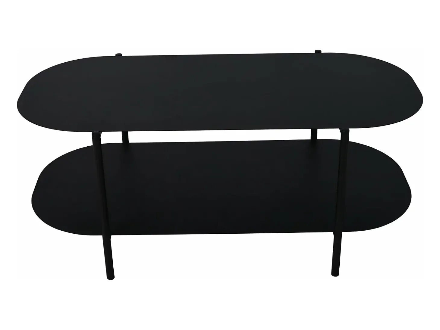 Mesa de centro em aço 112 x 62 x 41 cm preto fosco 03_0008436