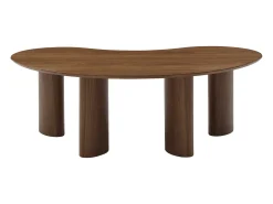 Mesa de centro em folheado de nogueira - Natural escuro - CALYNOR