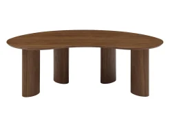 Mesa de centro em folheado de nogueira - Natural escuro - CALYNOR