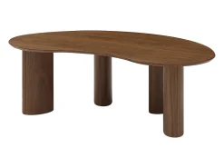 Mesa de centro em folheado de nogueira - Natural escuro - CALYNOR