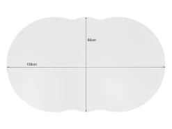 Mesa de centro em forma de nuvem com gaveta - Madeira PB - Branca