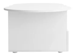 Mesa de centro em forma de nuvem com gaveta - Madeira PB - Branca