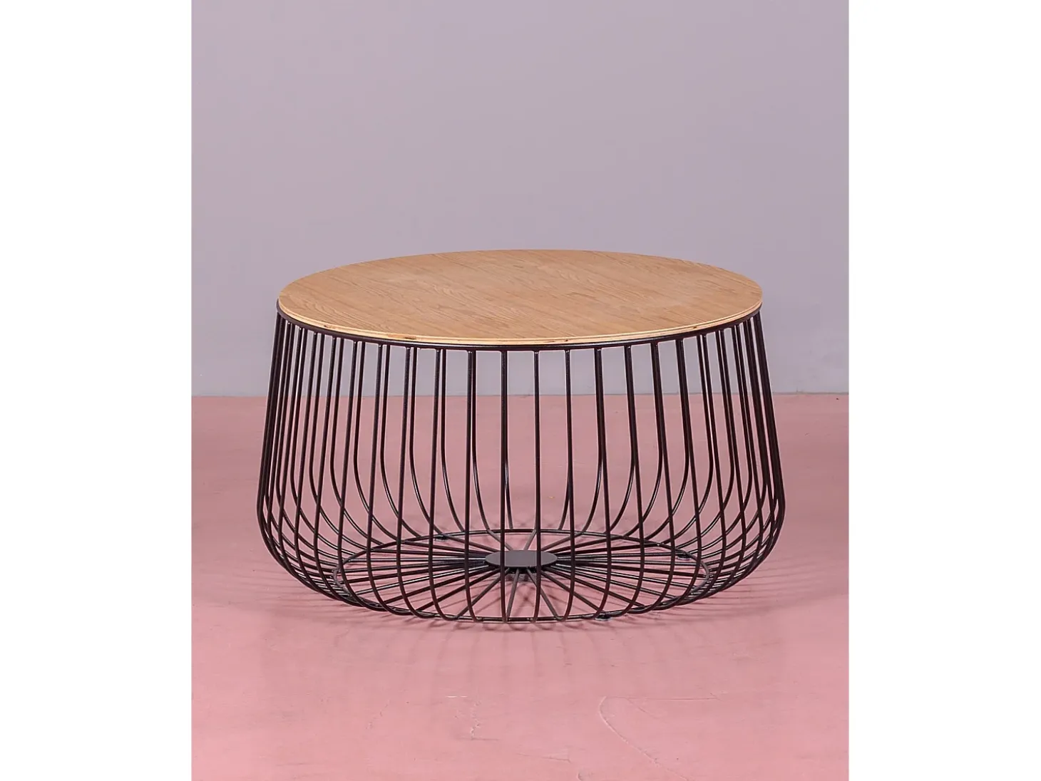 Mesa de centro em madeira de freixo e aço lacado - Zurique - Preto