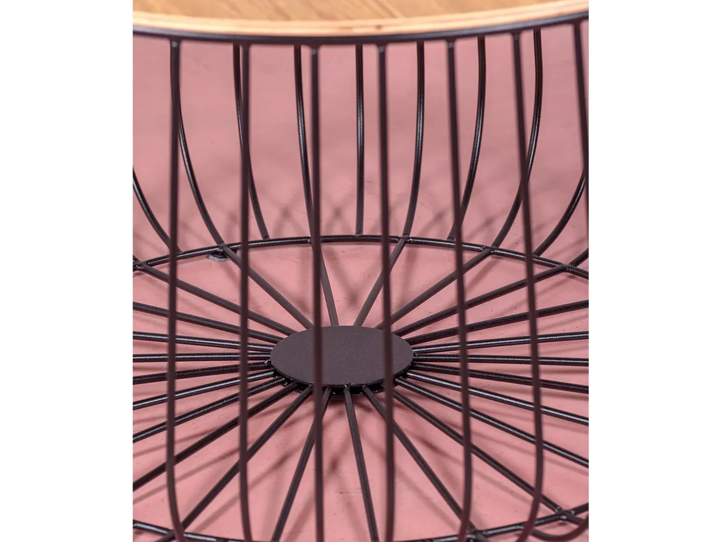 Mesa de centro em madeira de freixo e aço lacado - Zurique - Preto