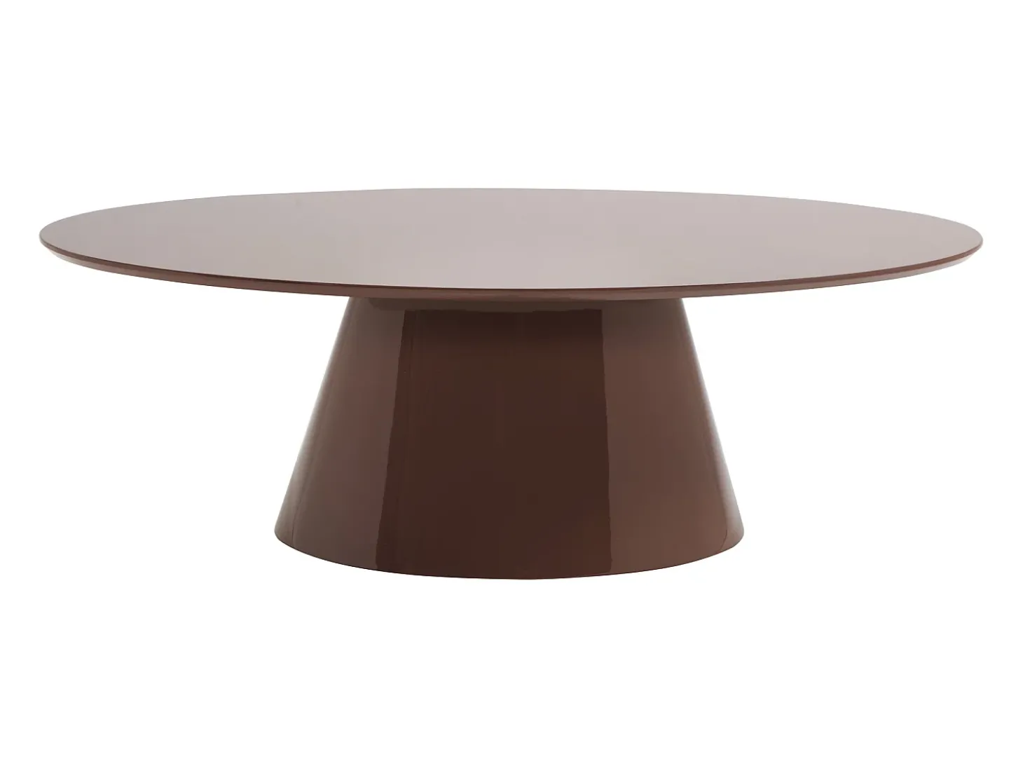 Mesa de centro em MDF - Castanho lacado - ANTELADA