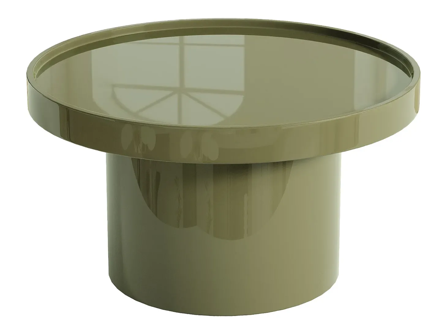 Mesa de centro em MDF - Caqui lacado - SYBEVA