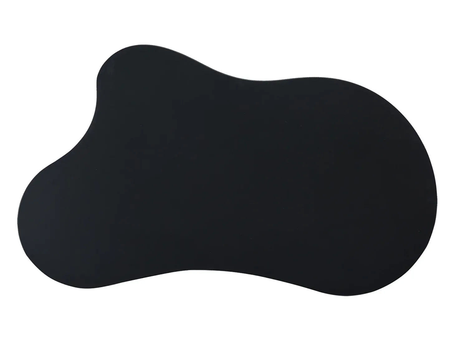 Mesa de centro em MDF e PVC - tampo irregular em forma de nuvem - Preto