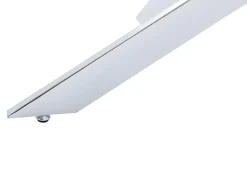 Mesa de centro em vidro temperado e metal cromado - Transparente - COSIMA