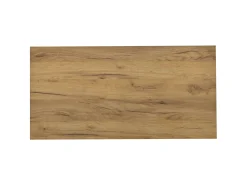 Mesa de centro envernizada brilhante 100x50x35 cm - con LED - con 2 gavetas - painéis de partículas - branco + natural