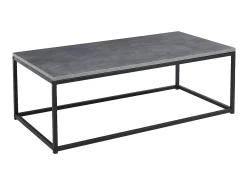Mesa de centro EWING com efeito de pedra cinza, ideal para uma sala de estar única