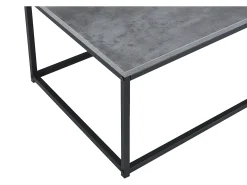 Mesa de centro EWING com efeito de pedra cinza, ideal para uma sala de estar única