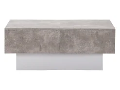 Mesa de centro extensível - Madeira MDF - Estilo moderno - para sala, escritório - Cinza