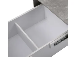Mesa de centro extensível - Madeira MDF - Estilo moderno - para sala, escritório - Cinza