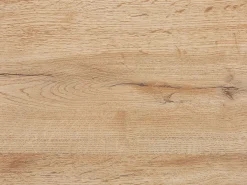 Mesa de centro extensível de MDF com 1 gaveta e 1 prateleira - Natural e Branco - MANDREA