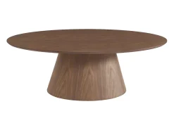 Mesa de centro folha de nogueira natural escuro - ANTELADA