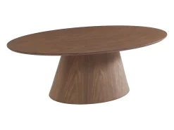 Mesa de centro folha de nogueira natural escuro - ANTELADA