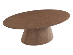 Mesa de centro folha de nogueira natural escuro - ANTELADA