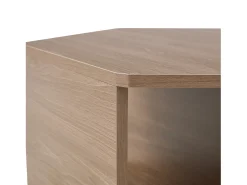Mesa de centro hexagonal com espaço de arrumação, 79 x 69,4 x 40 cm - Castanho