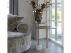Mesa de Centro Lecco, Latão, 51x51x52 cm, Kendra Home
