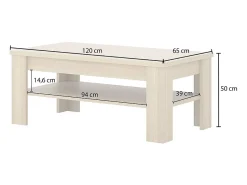Mesa de centro Lucius madeira 50cm