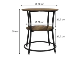 Mesa de centro madeira antiga 50x50x55 quebec