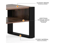 Mesa de centro madeira antiga 92x52.4x45.6 olli