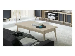 Mesa de centro MALMO cor sonoma. Produto ideal para mobiliar sua sala de estar. Estilo contemporâneo.