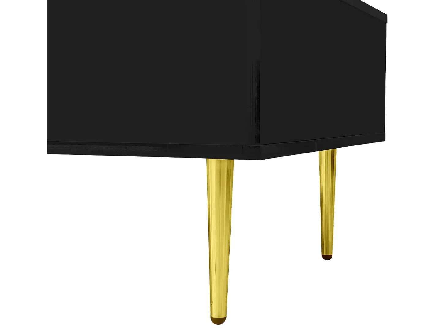 Mesa de centro moderna com 2 gavetas - 100 C x 60 L x 41,5 A cm - Madeira MDF - Preto brilhante