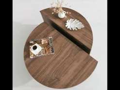 Mesa de centro modular cor nogueira MILA