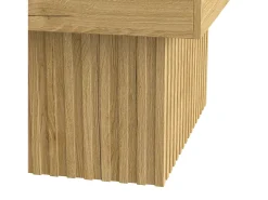 Mesa de centro natural, aglomerado e MDF, 79x79x46cm