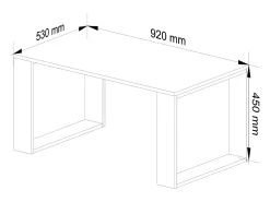 Mesa de Centro NOX Carvalho Artisan/Preto