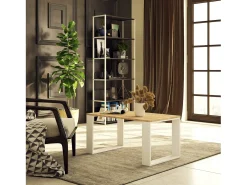 Mesa de Centro NOX Carvalho Sonoma / Branco