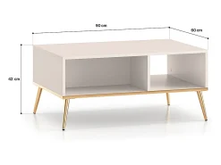 Mesa de centro Olivia caxemira 42cm