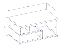 Mesa de centro Opio taupe e antracite 45cm