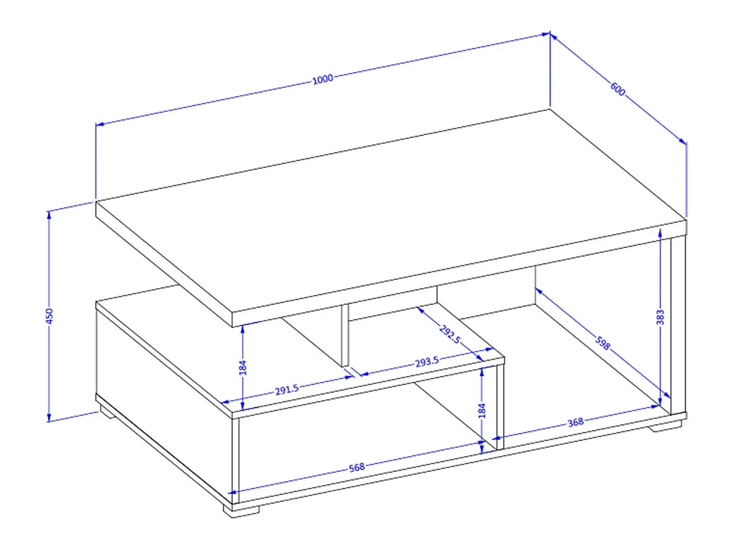Mesa de centro Opio taupe e antracite 45cm