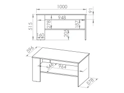 Mesa de centro Orion branco 52cm